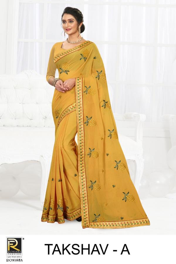 Ronisha Takshav Fancy Wear Silk Saree Collection